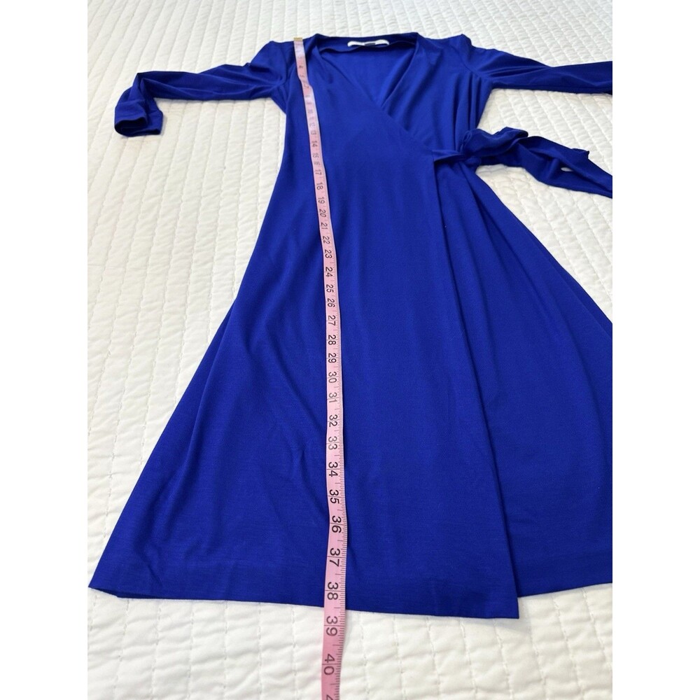 Diane von Furstenberg New Julian Two Mini Cobalt Blue Wrap Dress Size 6 Iconic - Picture 6 of 16